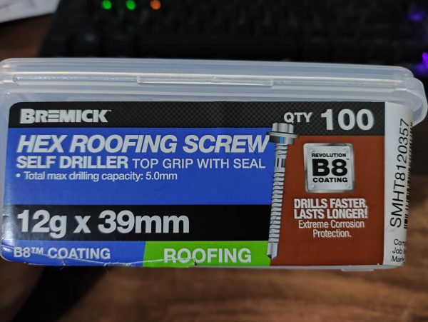 0241012222745 Bremick - Hex roofing screws-self driller 12g x 39mm